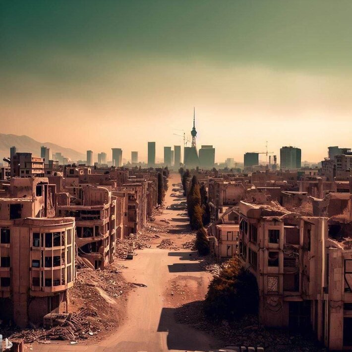 تصاویر تکان دهنده هوش مصنوعی از تهران 50 سال آینده+عکس